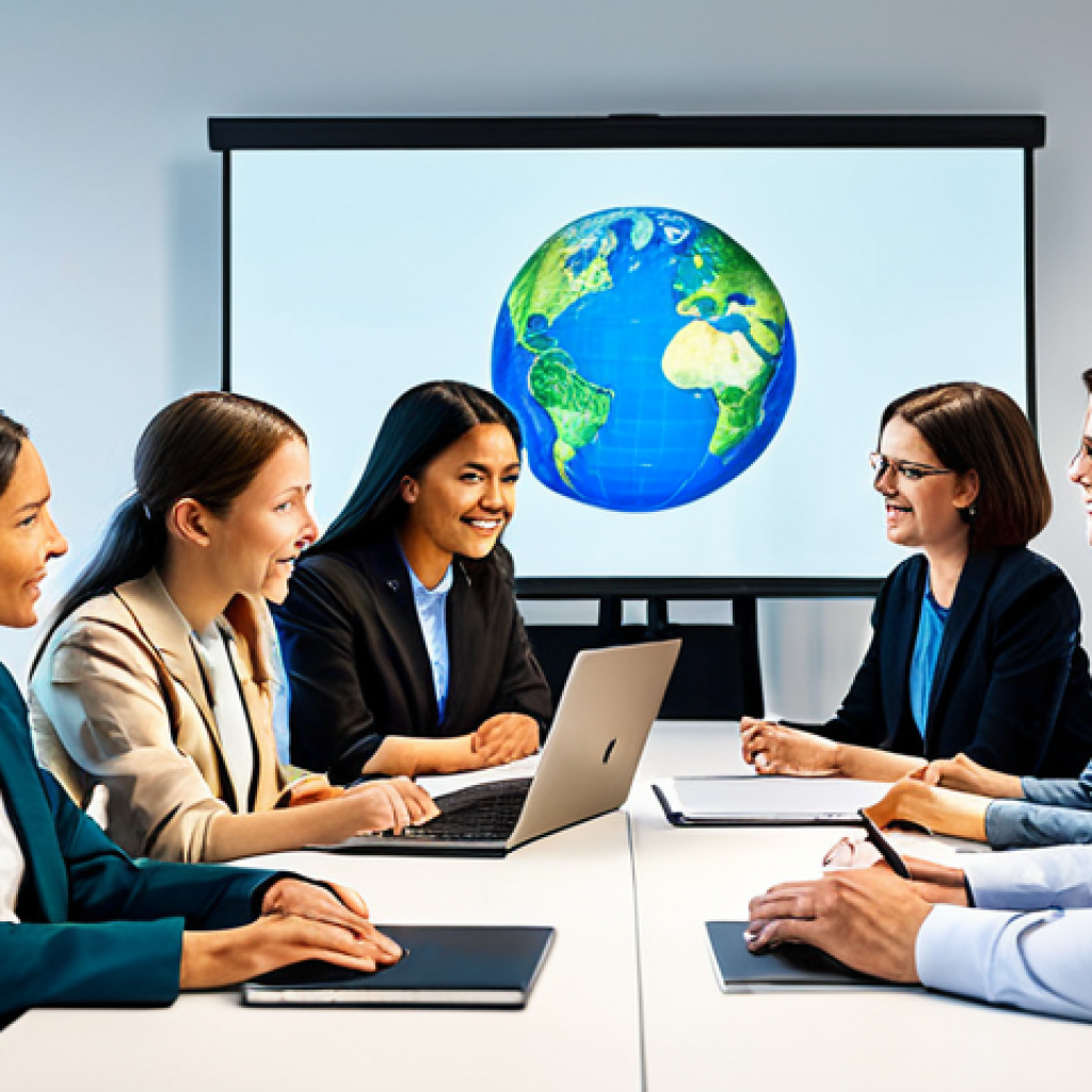 **

"A diverse group of fully clothed occupational therapists from around the world collaborating around a digital globe, projected onto a modern office conference table. Modest clothing, professional attire. Laptops and notepads visible. Safe for work, appropriate content, perfect anatomy, correct proportions, family-friendly, professional photography, high quality."

**