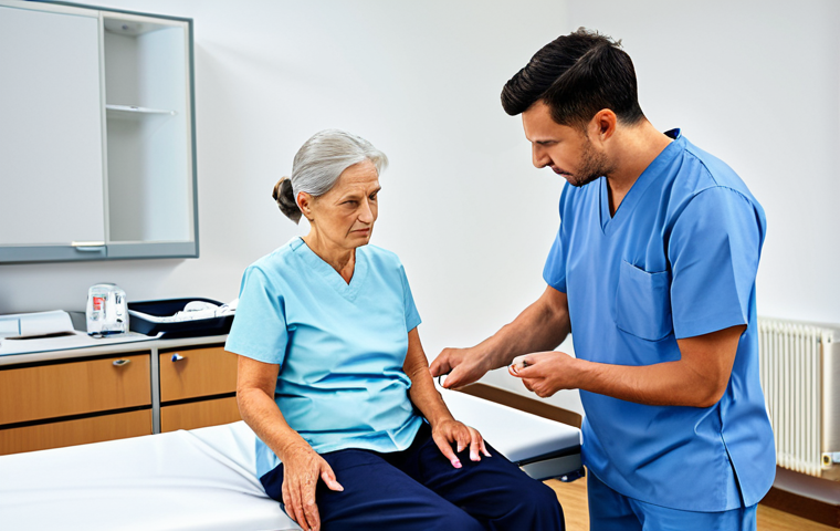 **
"A physical therapist assisting a stroke patient with dressing skills, demonstrating techniques for one-handed dressing, fully clothed, in a bright rehabilitation center, appropriate attire, safe for work, perfect anatomy, natural proportions, professional setting, high quality, family-friendly"
**