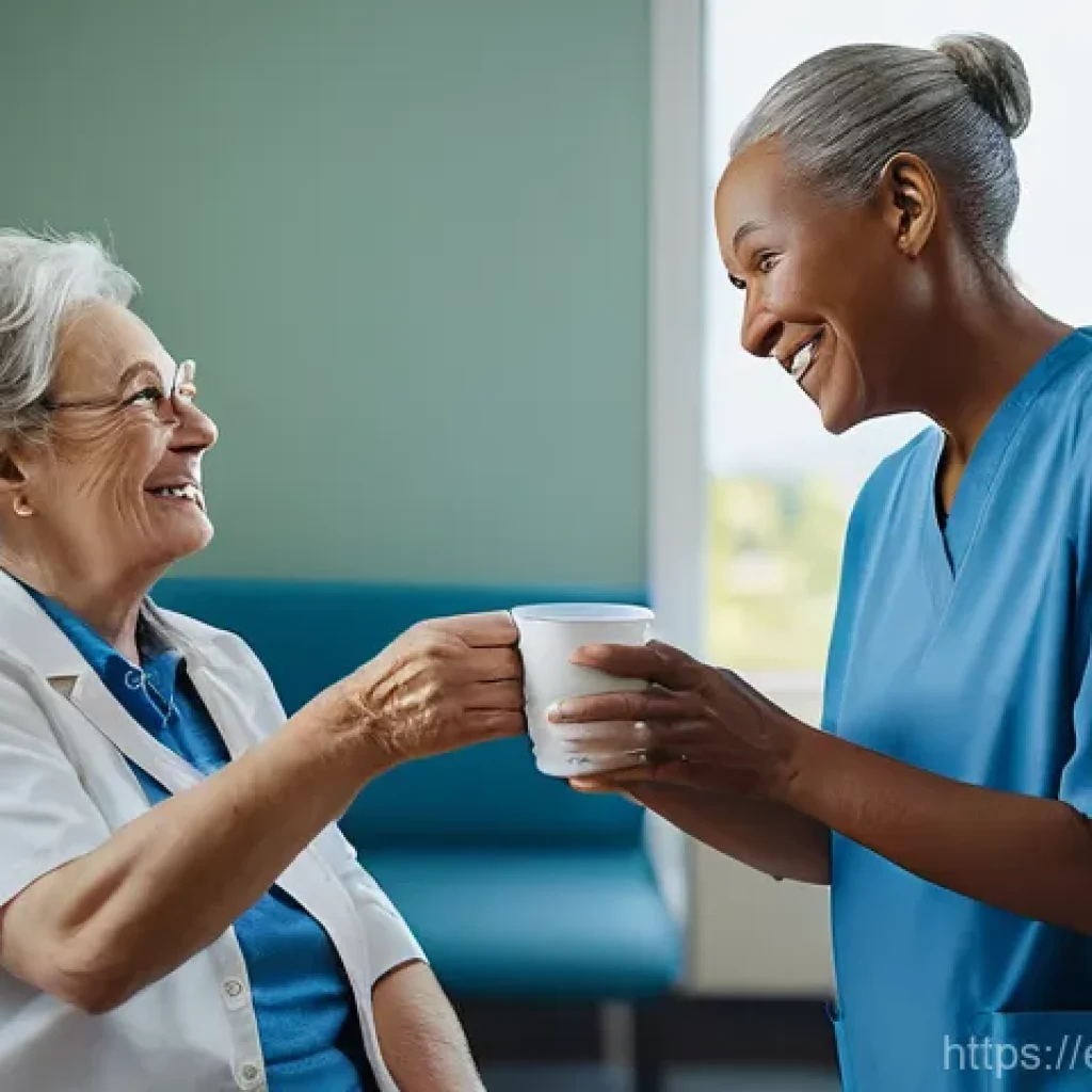 작업치료사의 연봉 수준 분석 - A compassionate female occupational therapist in her early 30s, dressed in comfortable professional ...
