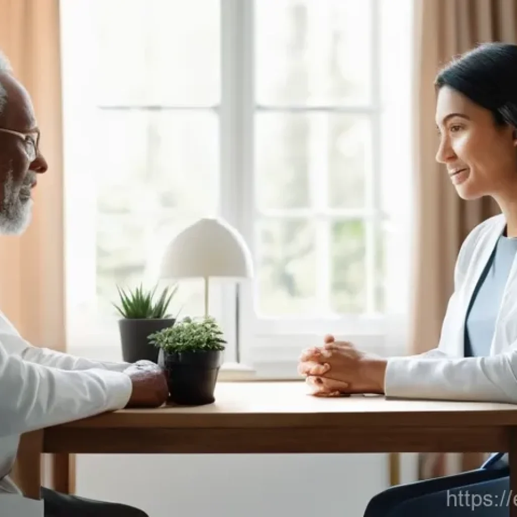 작업치료사의 환자 상담 기법 - **Prompt 1: Deep Empathy and Trust in Consultation**
    "A diverse female occupational therapist, i...