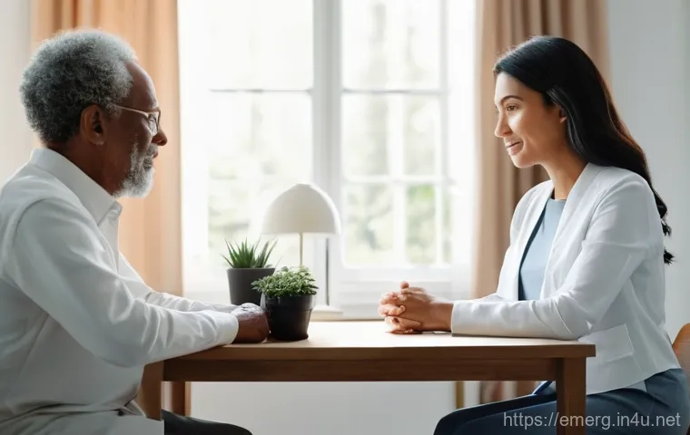 작업치료사의 환자 상담 기법 - **Prompt 1: Deep Empathy and Trust in Consultation**
"A diverse female occupational therapist, i...