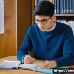 Home 16 작업치료사의 자격증 시험 준비 성공 사례 - **Prompt:** A focused young adult, in their early twenties, diligently studying at a well-organized ...